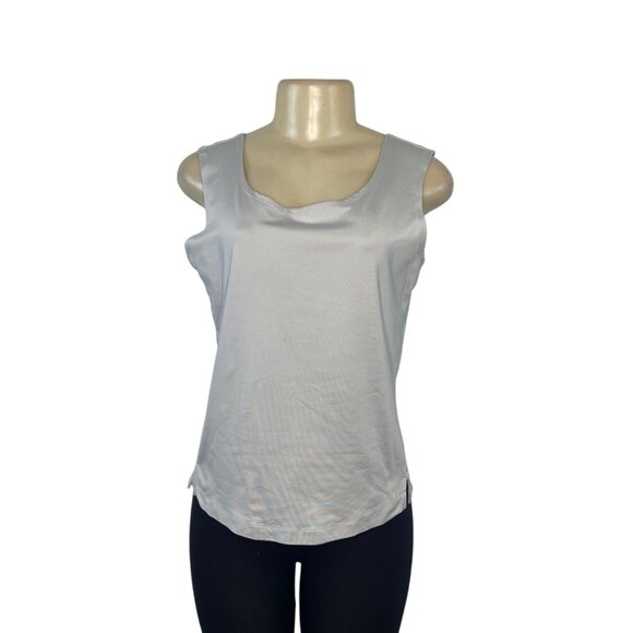 Cali and New York Women's White Sheer Button-Up Blouse & Tank Set Sz M/MP - Picture 4 of 13